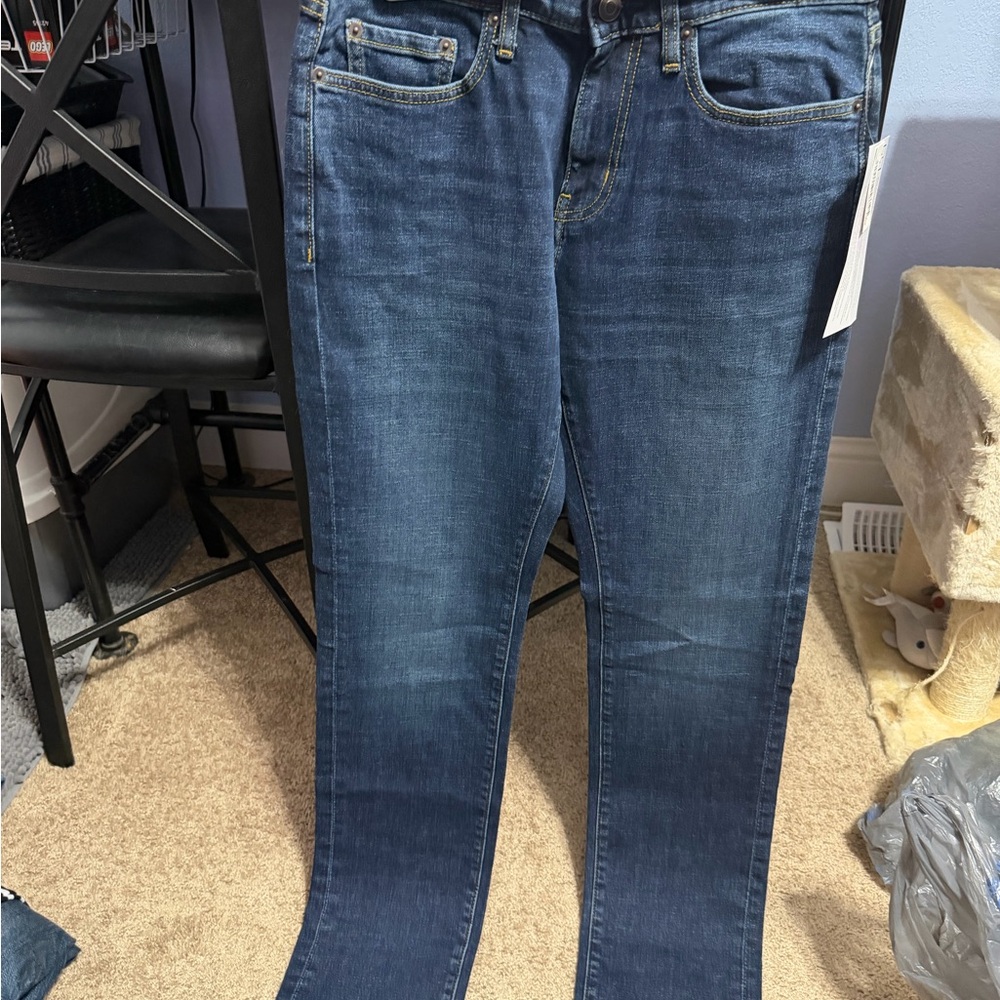 Amazon Essentials Dark Blue Athletic Cut Jeans NWT - image 1